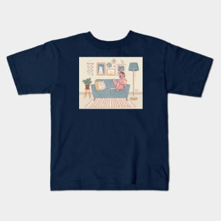 Cozy time at home Kids T-Shirt